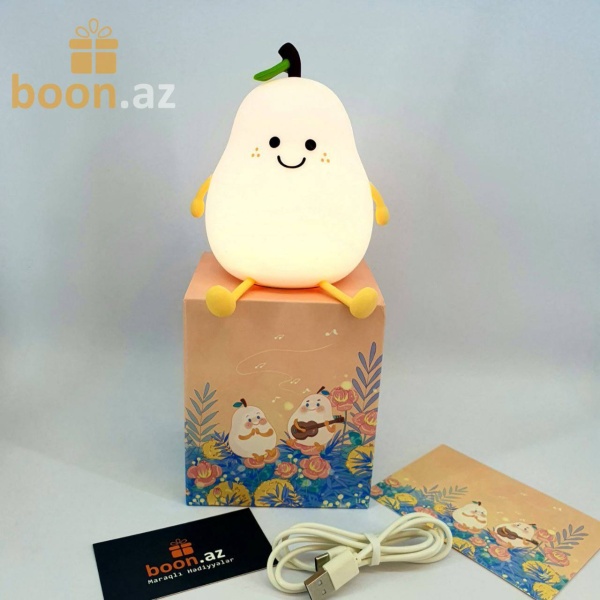 Милый силиконовый ночник "Груша"